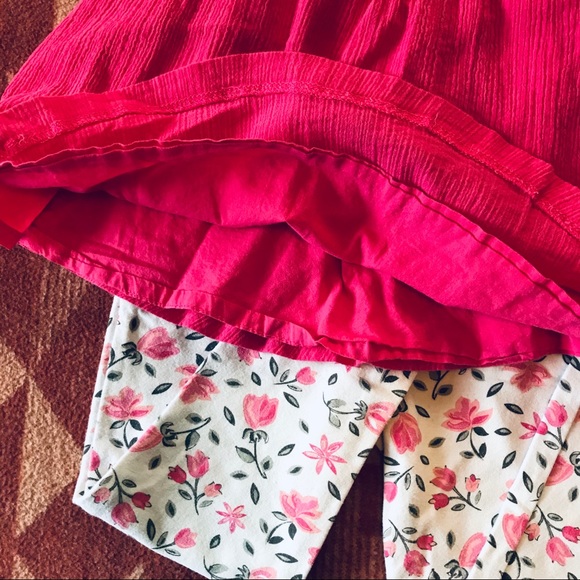 (2) Calvin Klein Set Pink Tank Top Floral Leggings - Picture 3 of 4